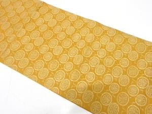 アンティーク　花丸模様織り出し全通袋帯（材料）